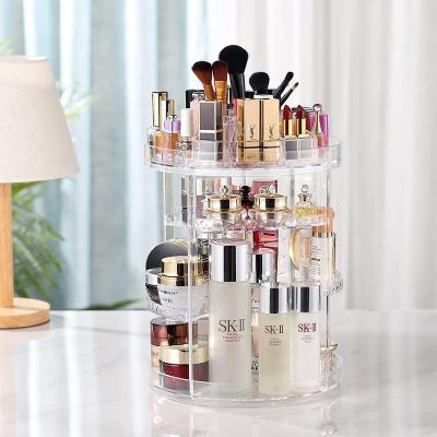 China Viable clear clear transparent cosmetic organizer organizer de maquillaje 360 ​​brush storage box for sale