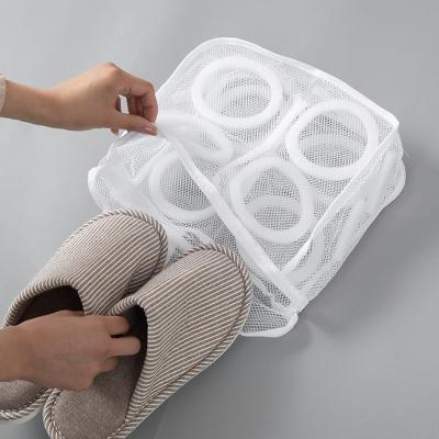 China Home Custom Shoe Wash Pouch Mesh Shoe Cleaner Bag Hanging Mesh Laundry Shoe Bag for sale