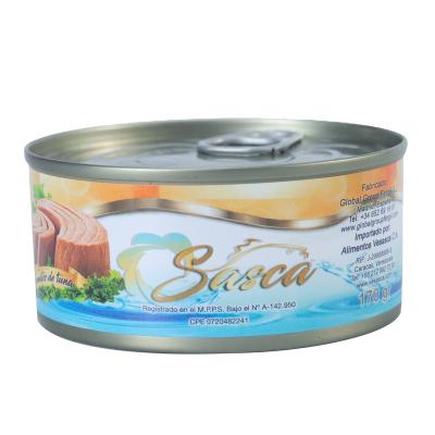 China Customized Logo And Packaging Canned Skipjack Tuna In Vegetable Oil / Brine Chunk Shredded 170g/185g/1000g/1880g Atun en agua en aceite for sale