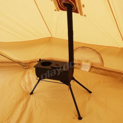 China Playdo Hot Selling Outdoor Folding Wood Pellet Stove Camping Tent Stove Upright Bracing Type for sale