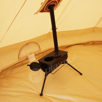 China Straight Bracing Type Playdo Real Fire Steel Wood Stove For Bell Tent Camping Hiking Glamping for sale