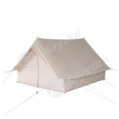 China Straight Tie Type Waterproof Canvas Safari Cabin Tent Luxury Resort Camping Bell Top Quality Teepee Tent for sale