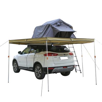 China Straight tying type luxury car area tent 270 degree batwing tent roof tent car side foxwing tent for sale