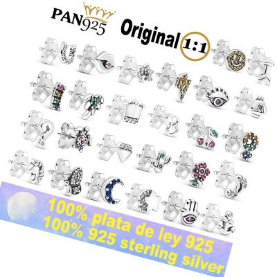 China Ed5 Cute 2021 High Quality 925 Sterling Silver Imitation Ladies Jewelery Fit Pandoraer Earrings, Free Shipping for sale