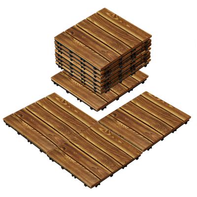 China Amazon 2021 Traditional Top Selling Interlocking Flooring Deck Tiles Outdoor Waterproof Goods Wood Flooring Tiles Mats Tiles for sale