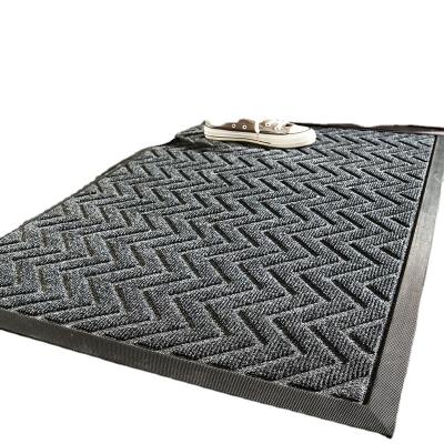 China Amazon Style Washable Commercial Hotel Homeuse The Same Rubber Flooring Mat Entrance Door Dust Removal Mat Carpet Living Room Washable Blanket for sale