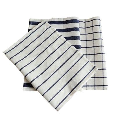 Κίνα 100% Gourmet Viable Striped Tea Towel Cotton Plaid Tea Napkin Towels Table Cloth Kitchen Background Cloth Tea Towel προς πώληση