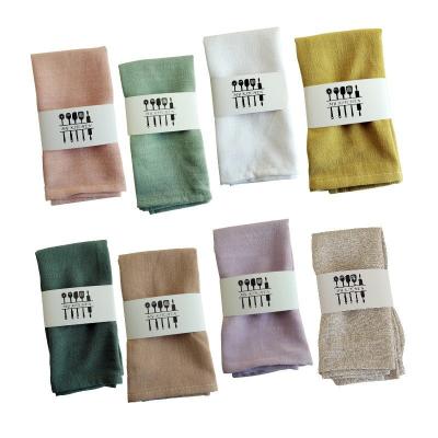 中国 Amazon Factory Selling Cotton Canvas Hot Running Viable Cloth Square Simple Art Towel Gourmet Towel Kitchen Background Cloth With Backing 販売のため