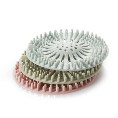 China New Design Products Amazon Success Eco-Friendly Products Silicone Anti Clogging Kitchen In Plastic Sink Drain Strainer for sale