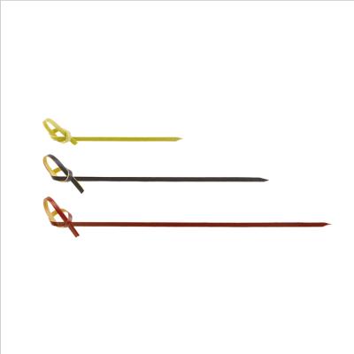 中国 Thermal Resistance Amazonom Cocktail Heat Resistance Bamboo Shipping Picks 200 Packs 4.1 Inch With Knot Loops Great For Cocktail Or BBQ Snacks 販売のため