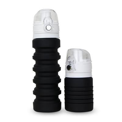 China 2019 Sustainable Amazon Hot Selling New Product Private Label Collapsible Drinking Bottles Collapsible Silicone Travel Sports Bottle Water Bottle for sale