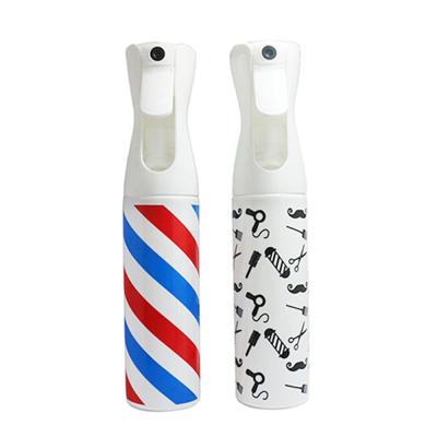 China Fine Mist Barber Hair Spray Bottle 200ml 300ml Barber Pole Scissors Pattern Hair Salon Fine Spray Mist Spray Bottle for sale