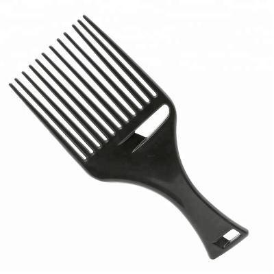 China Anti-static Wide Tooth Carbon Fork Styling Comb Plastic Hairdressing Accessories Afro Hair Pick For Hairdressers for sale