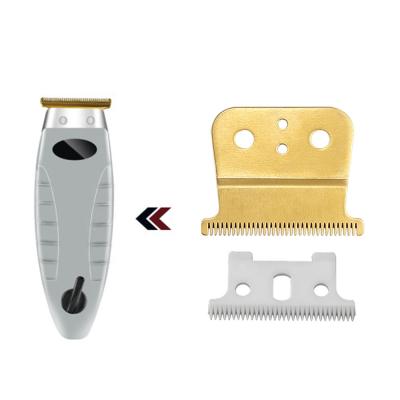 China Professional safety in the current trimmer pointed hair clipper blade gold ceramic blade and fixed stainless steel blade set for sale