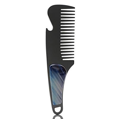 China Small Metal Tooth Beard Care Durable Steel Wide Comb Pocket Men's Mustache Comb for sale