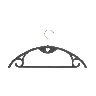 China Modern Gray Velvet Coat Hanger Home Multifunctional Coat Hanger for sale