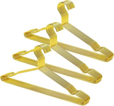 China New Arrival Modern Gold Metal Coat Hanger With Shoulder Notches Non-Slip Metal Hangers for sale