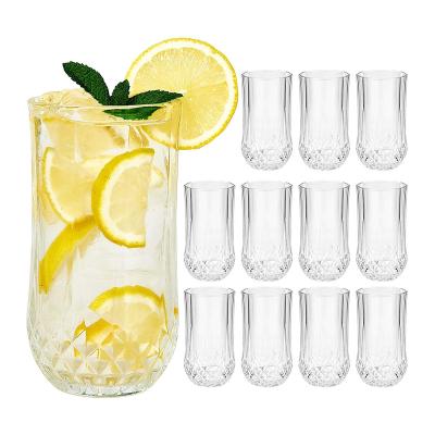 China New Amazon Classic/Postmodern Hot Sale 12 PK 11 Ounce Water Glassware Great For Milk, Beer, Juice for sale