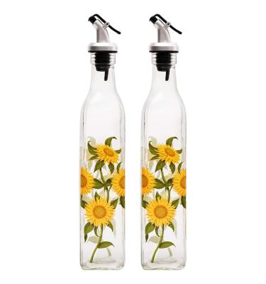 China Vintage Food Dispenser Vinegar Glass Cooking Oil Bottle for sale