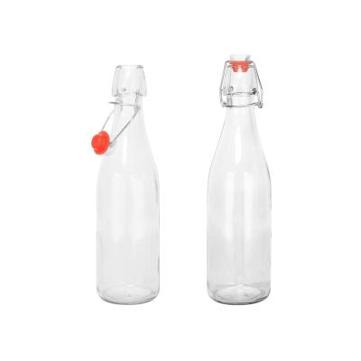 China Food 2 PK 16.9 oz Glass Bottle Swing Top Glass Bottles With Stopper For Vinegar for sale