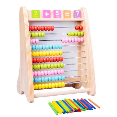 China Montessori Mathematics TEACHING AIDS calculating wooden multifunctional arithmetic support sketchboard arithmetic frame for sale