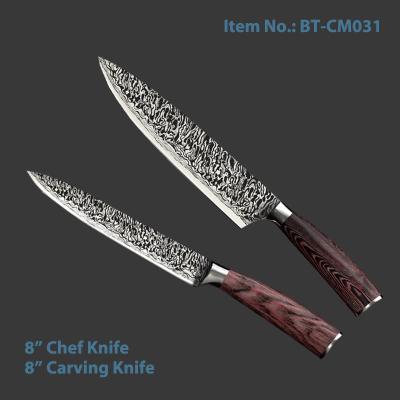 China Cerasteel Knife Damascus blade 8