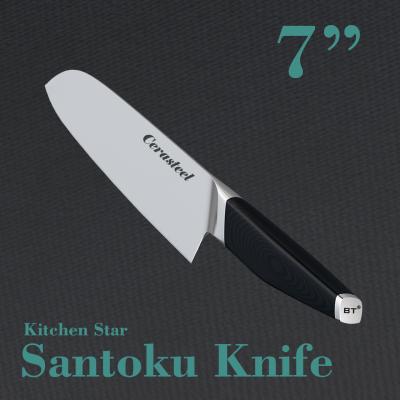 Κίνα glassfiber μαχαίρι Cerasteel λαβών μαχαίρι Santoku 7 ίντσας προς πώληση