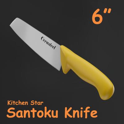 China Hochfestes 6 Zoll Santoku-Messer-leichte Sandwich-Art Schneiden zu verkaufen