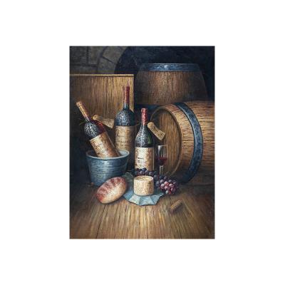 China Art Deco Prints Winery Custom Still Life Red Wine Decoration Home Furnishings Realistic Print Wall Art Canvas Painting for sale