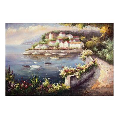 China Custom Canvas Wall Art Abstract Seascape Paintings The Stone Path Art Deco Paintings Wall Arts By The Sea for sale