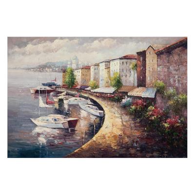 China Custom Art Deco Paintings Wall Arts Canvas Wall Art Abstract Seascape Paintings Sea Ships Rooms for sale