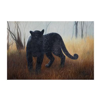 China Custom Wall Art Oil Hand Painting Art Deco Paintings Wall Arts Canvas Leopards on the Grassland for sale