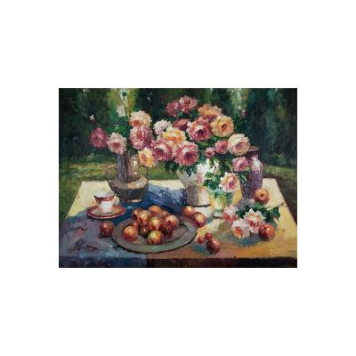 China Art Deco Paintings and Wall Arts Still Life Custom Flowers and Fruits of Life Canvas Painting Realistic Modern Wall Art for sale