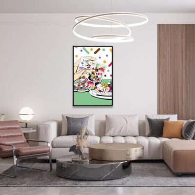 China Realistic Modern Home Decor Room Decor Aesthetic Lightning Blast Wall Art Abstract Pop Art for sale