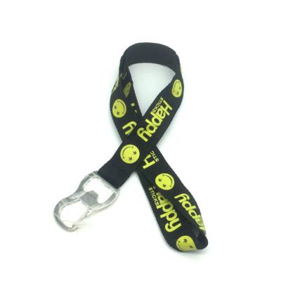 China Promotion Gifts/Events ID 2018 New Arrivals Gift Items Festival or Promotion Personalized Black Lanyard Bottle Opener Key Chain for sale