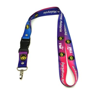 China Exhibition/Events/School/Sublimation Lanyard Cord Lanyard Custom Conference/Game Logo with Hook Polyester Oval Lanyard Card Holder Hook Buckle for sale