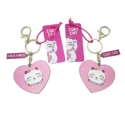 China Promotional Custom Made Soft Enamel 3D Cat Metal Keychains Cute Manufactory for sale