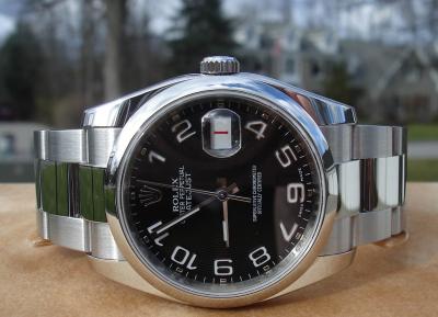 China Rolex Datejust 116200 Black Arabic Concentric Dial for sale