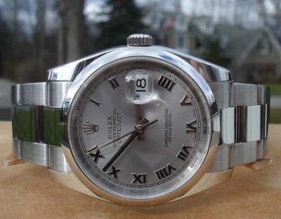 China Rolex Datejust 116200 Silver Roman Dial ~ 2008 M for sale