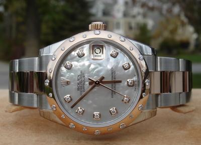 China Rolex Watch Rolex Datejust 178341 Rose GoldSteel Mother of Pearl Diamond Dial & Bezel! for sale