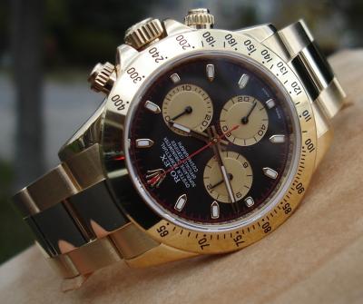 China Rolex Watch Rolex Daytona 116528 Yellow Gold Black Paul Newman Dial for sale