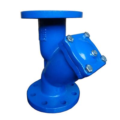 China DIN/BS/ANSI General Cast Iron Malleable Iron Strainer With Flange End Water Filter PN10/16 Oil Purifier for sale