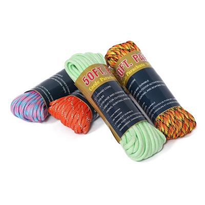 China Hotsale Survival Bracelet Customized 4mm Parachute Cord With 550 Paracord High Quality Nylon Rope Cord for sale