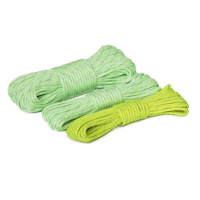 China 550 9 wick 4mm 25ft 50ft 100ft 200ft Multi Color Survival Parachute Cord Fluorescent Glow In The Dark Reflective Paracord for sale