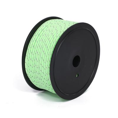 China Camping Reflective 50feet Glow In The Dark Nylon Rope Camping Tent Guyline Rope for sale