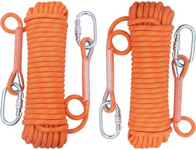 China Climbing Nylon Gear CE Rope Mountaineering Static Rope With Hook for sale