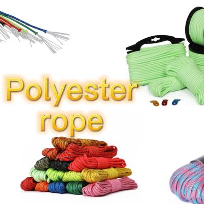 China ROSUN factory wholesale custom 3-30mm high tensile braided polyester rope use in outdoor activity 3-30mm or custom made for sale