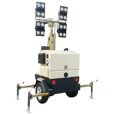 China SWT I9T1600 Trailer Mounted Electric Vertical Mast Mobile Light Tower 2420mmX1360mmX3050mm for sale