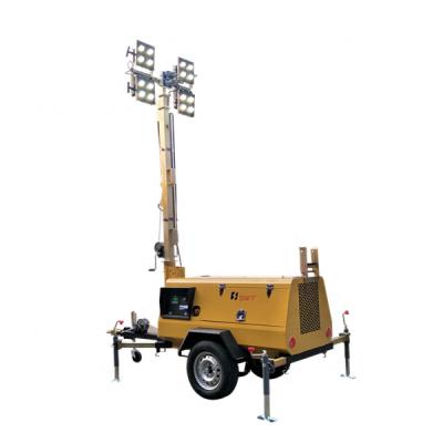 China LED Flood Light Solar Portable Telescopic Mast Moving Light Tower For World Cup Qatar 4400mm*1600mm*2000mm for sale