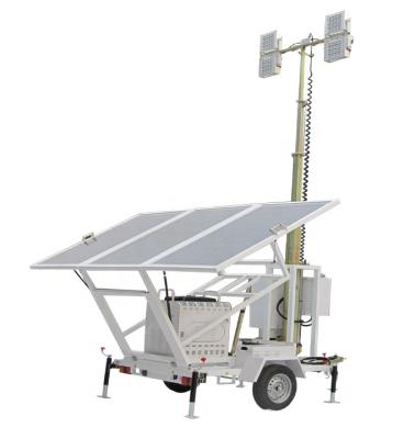 China Outdoor workplace such as mine from SWT VS Series Solar Power Panel Light Tower with 4X100W LED Lights for sale